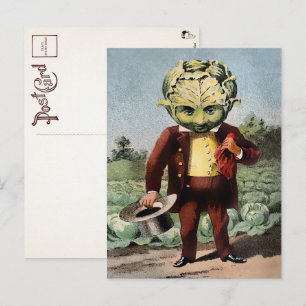 Viktorianische Kohlkopf-Postkarte Postkarte