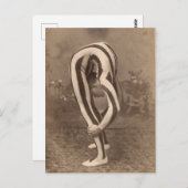 Viktorianische komische Kontortionsherde Postkarte (Vorne/Hinten)