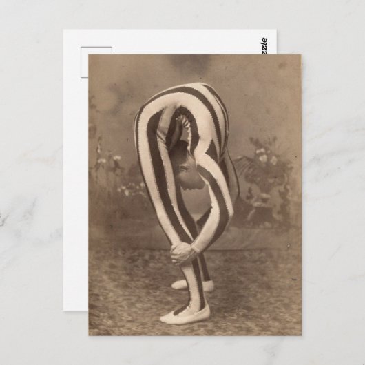 Viktorianische komische Kontortionsherde Postkarte (Vorne/Hinten)