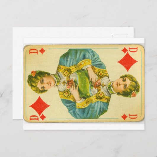 Viktorianische Königin der Diamanten Postkarte (Vorne/Hinten)