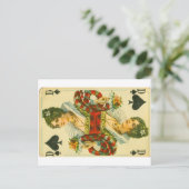 Viktorianische Königin der Spades Postkarte (Stehend Vorderseite)