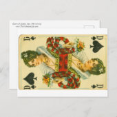 Viktorianische Königin der Spades Postkarte (Vorne/Hinten)