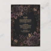 Viktorianische Königliche Gotische Hochzeit Begleitkarte (Vorderseite)