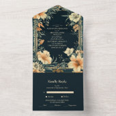 Viktorianische Königliche Hochzeit All In One Einladung (Innen Boden)