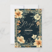 Viktorianische Königliche Hochzeit RSVP Karte (Vorderseite)