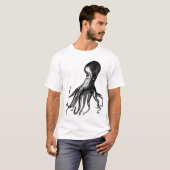 Viktorianische Krake Kraken für Steampunk Piraten T-Shirt (Vorne ganz)