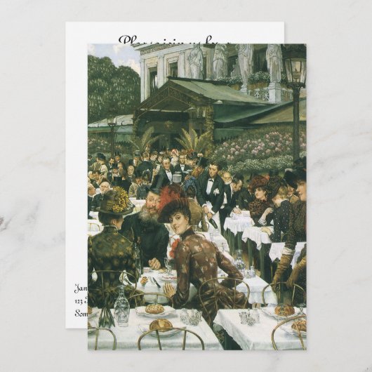 Viktorianische Kunst von Tissot, Brautparty von Lu Einladung (Vorne/Hinten)