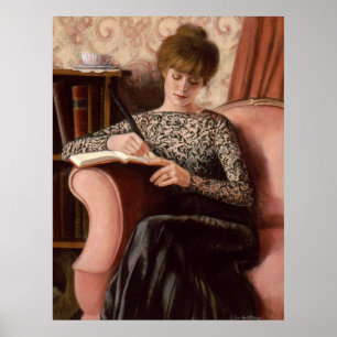 Viktorianische Lady Art Black Lace Poster