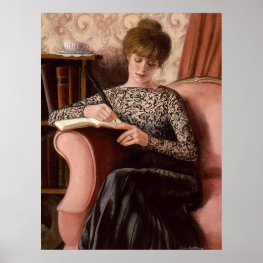 Viktorianische Lady Art Black Lace Poster (Vorne)
