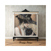 Viktorianische Lady Black Cat Decoupage Seidenpapier