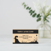 Viktorianische Lady Champagne Business Card Visitenkarte (Stehend Vorderseite)
