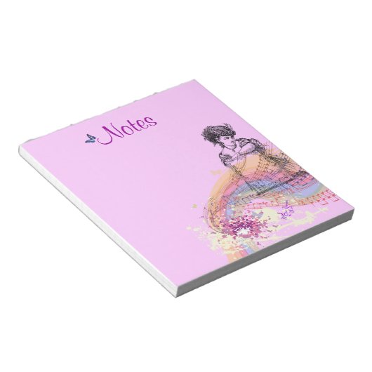 Viktorianische Lady ColorSplash Notepad Notizblock (angewinkelt)