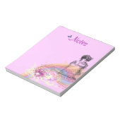 Viktorianische Lady ColorSplash Notepad Notizblock (Rotiert)