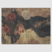 Viktorianische Lady Decoupage Seidenpapier (Vorderseite)