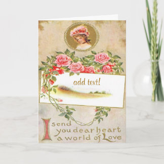 Viktorianische Lady Everyday Grußkarte Feiertagskarte