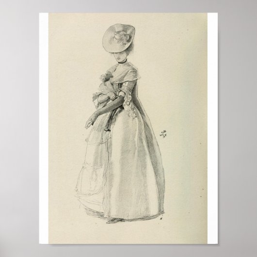 Viktorianische Lady Fashion Poster (Vorne)