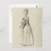 Viktorianische Lady Fashion Postkarte (Vorne/Hinten)
