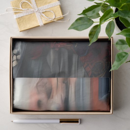 Viktorianische Lady Gator Decoupage Seidenpapier (Geschenk)