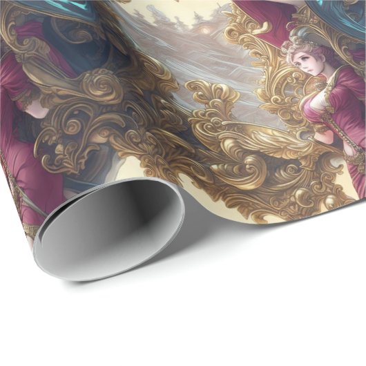 Viktorianische Lady Geschenkpapier (Rolleneckpunkt)