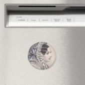 Viktorianische Lady in einem Bonnet von Jules Davi Magnet (In Situ (Geschirrspüler))