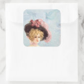 Viktorianische Lady in Feathered Hat Stickers (Tasche)