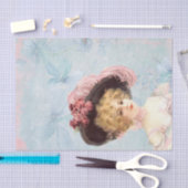 Viktorianische Lady in Feathered-Hat-Testpapier Seidenpapier (Handwerk)