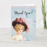 Viktorianische Lady in Federhut mit rosa Rosen