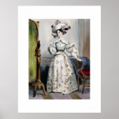 Viktorianische Lady in Floral Skirt - Elegant Vint Poster (Vorne)