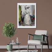 Viktorianische Lady in Floral Skirt - Elegant Vint Poster