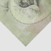 Viktorianische Lady in Hat Verdigris Green entsetz Seidenpapier (Ausschnitt)