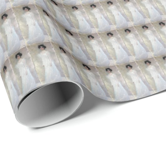 Viktorianische Lady in White Gustave Klimt Geschenkpapier (Rolleneckpunkt)