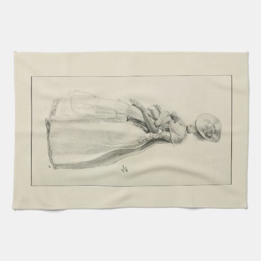 Viktorianische Lady-Mode Geschirrtuch (Horizontal)