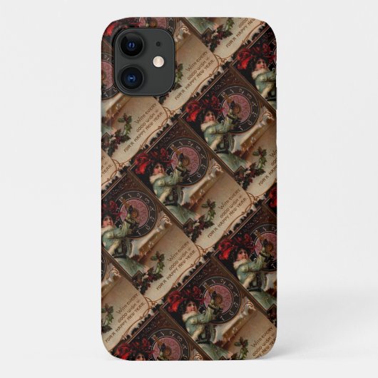 Viktorianische Lady New Year Case-Mate iPhone Hülle (Rückseite)