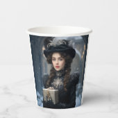 Viktorianische Lady Pappbecher (Rückseite)