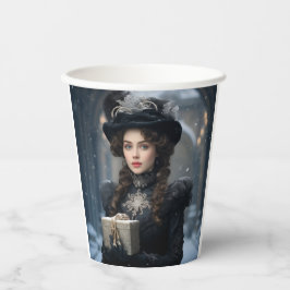 Viktorianische Lady Pappbecher