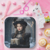 Viktorianische Lady Pappteller (Party)