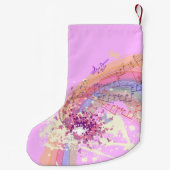 Viktorianische Lady Pink ColorSplash Weihnachts-St Kleiner Weihnachtsstrumpf (Rückseite)