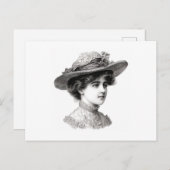 Viktorianische Lady Postcard Postkarte (Vorne/Hinten)