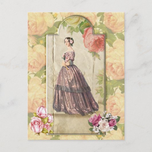 Viktorianische Lady Postkarte (Vorderseite)