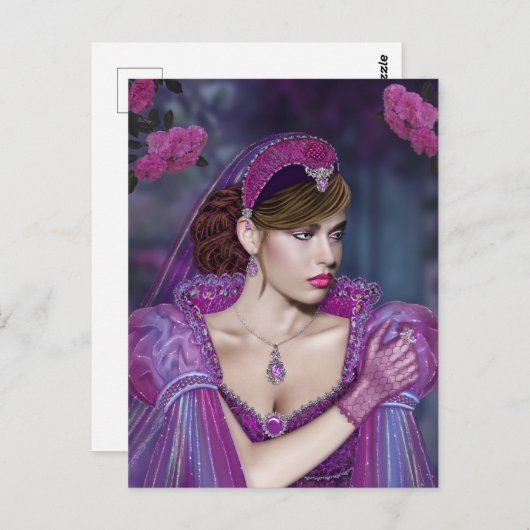 Viktorianische Lady Postkarte (Vorne/Hinten)