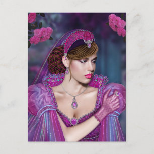 Viktorianische Lady Postkarte