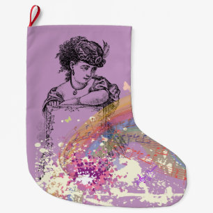 Viktorianische Lady PurpleColorSplashStrumpf zu We Großer Weihnachtsstrumpf
