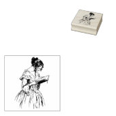 Viktorianische Lady Reading Gummistempel (Stempel)