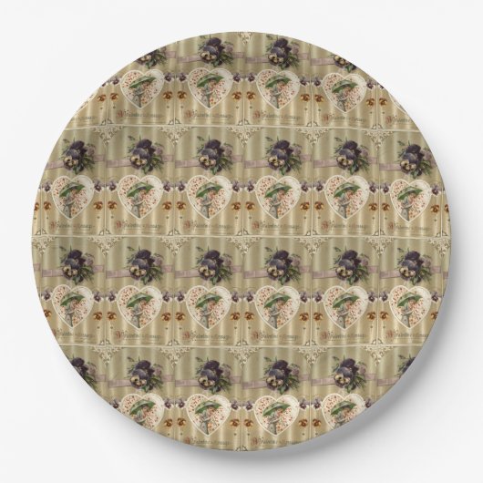 Viktorianische Lady Vintag Valentine Paper Teller (Vorderseite)