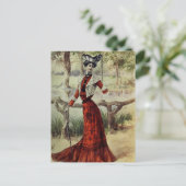 Viktorianische Lady - Vintage französische Mode - Postkarte (Stehend Vorderseite)