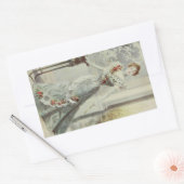 Viktorianische Lady - Vintages französisches Modeg Rechteckiger Aufkleber (Umschlag)