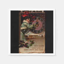 Viktorianische Lady Vintages Neujahrspapier Napkin