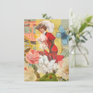 Viktorianische Lady Woman Fun Carriage