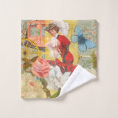 Viktorianische Lady Woman Fun Carriage Badhandtuch Set (Waschlappen)