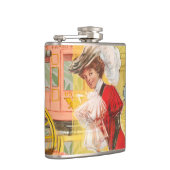 Viktorianische Lady Woman Fun Carriage Flachmann (Rechts)